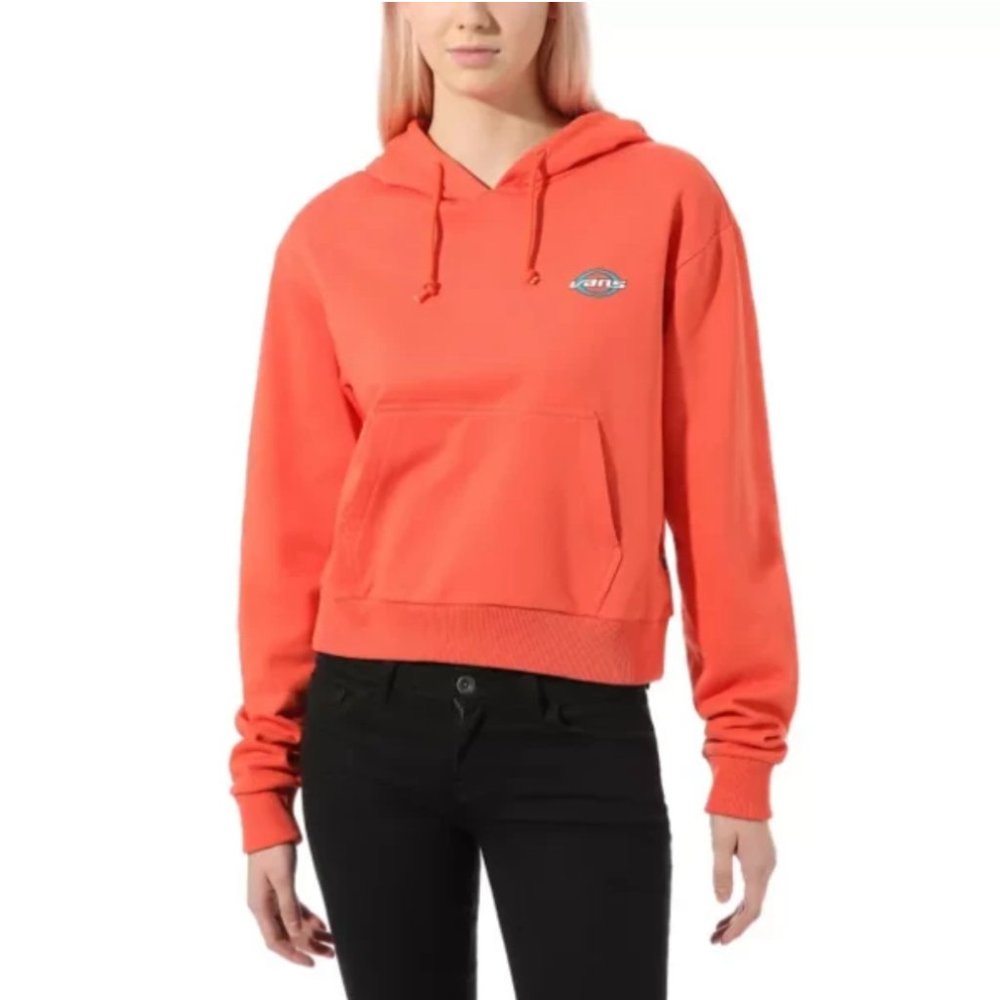 Vans Original Kair Ruh Hoodie Red Paprika Logo Women's Size XL VN0A4SAMPPR - Picture 1 of 6